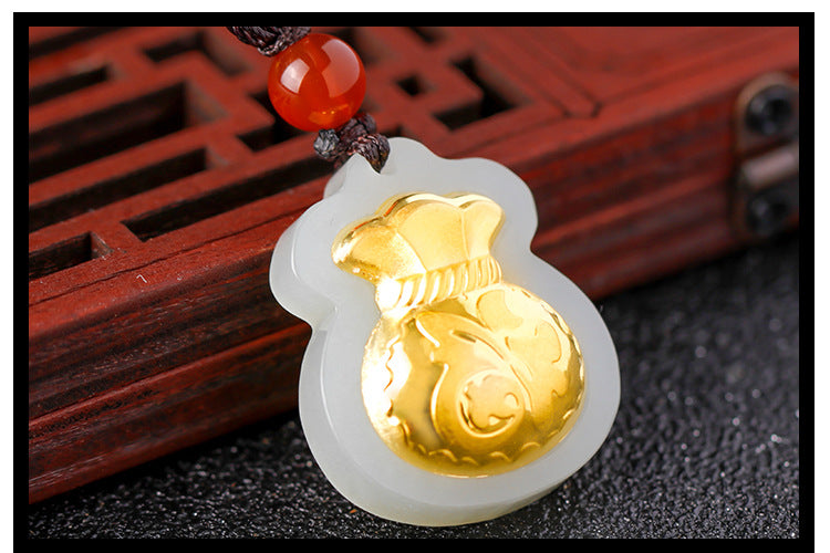 HarmonyGold Jade Blessing Pendant