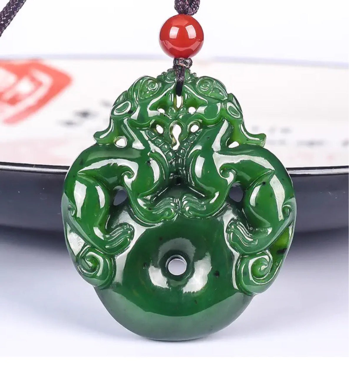 Hetian Jade Double Pixiu Peaceful Pendant