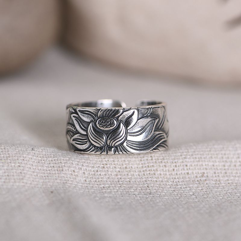 Lotus Heart Sutra Ring