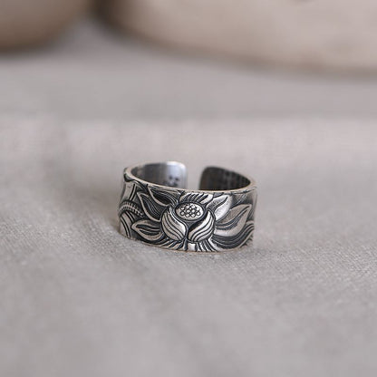 Lotus Heart Sutra Ring