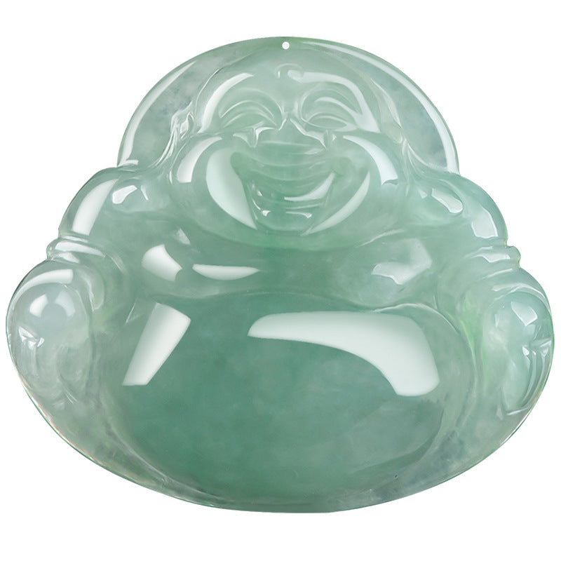 Natural Jadeite Green Buddha Pendant