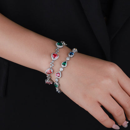 Light of Happiness Light Luxury Full Diamond Candy Retro Bracelet