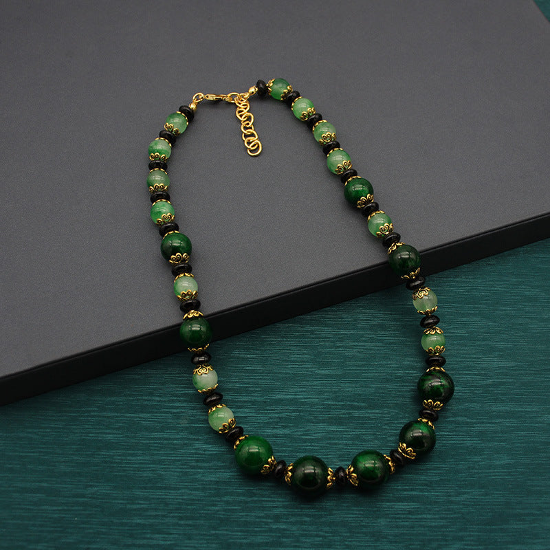 Eco Guardian Green Glass Necklace Earring Set