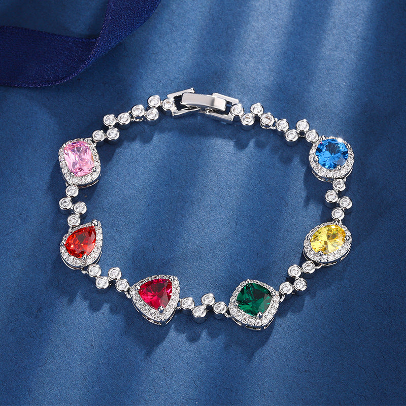 Light of Happiness Light Luxury Full Diamond Candy Retro Bracelet