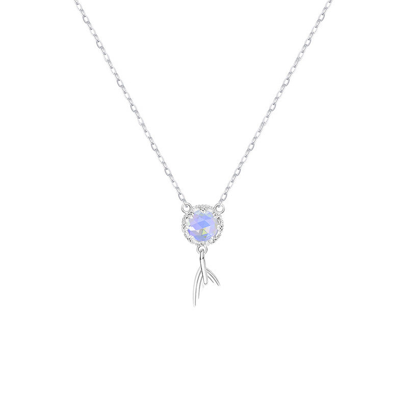 Siren's Whisper Silver - Glass Pendant Necklace