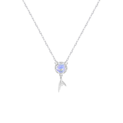 Siren's Whisper Silver - Glass Pendant Necklace