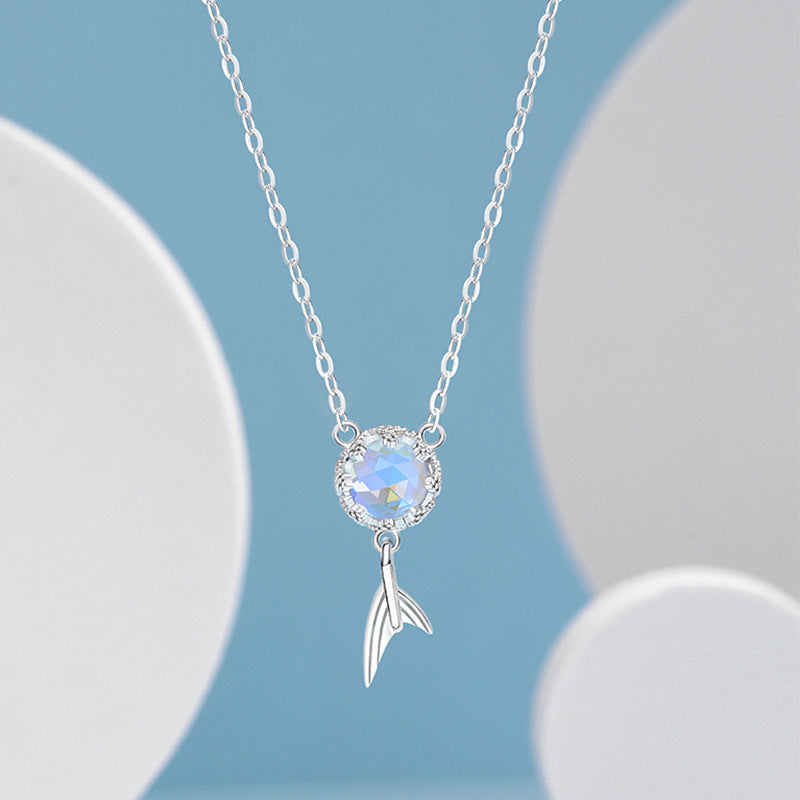 Siren's Whisper Silver - Glass Pendant Necklace