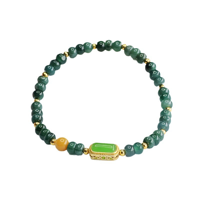 Serenity Blue Jade Beaded Bracelet