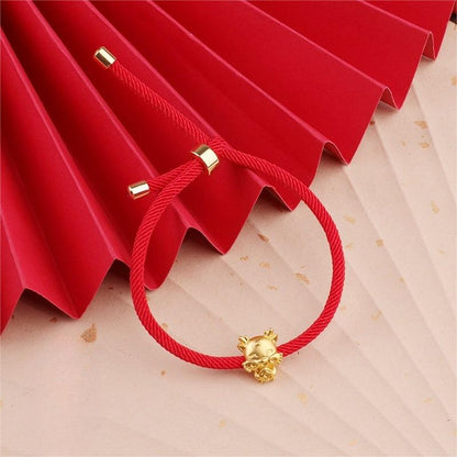 Year of the Dragon Braided Red Rope Bracelet