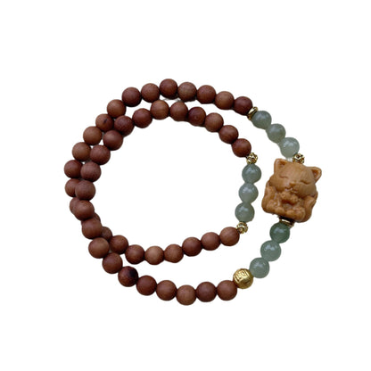 Harmony Heal Jade Sandal Multi Circle Fox Beads