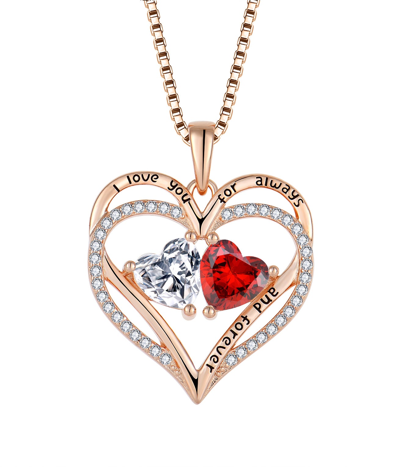 Rose Gold Heart Harmony Necklace