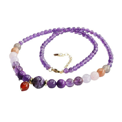 Mystique Amethyst & Agate Multi-Gemstone Talisman Necklace