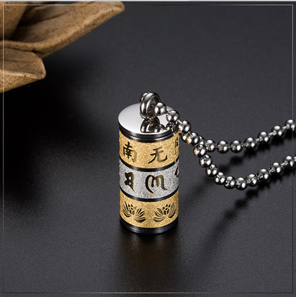 Om Rotate Wisdom Cylinder Pendant