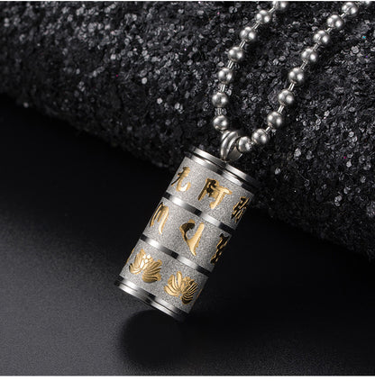 Om Rotate Wisdom Cylinder Pendant