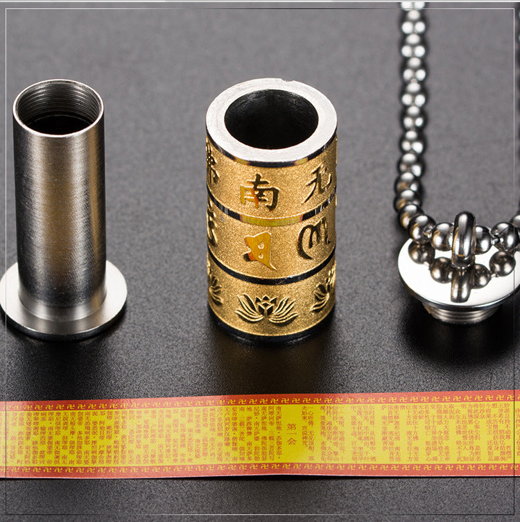 Om Rotate Wisdom Cylinder Pendant