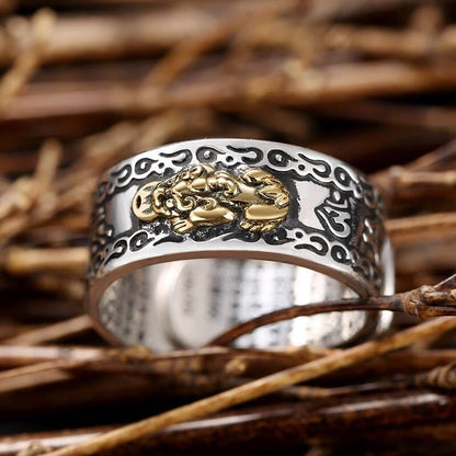 Pixiu Mantra Lucky Ring - Wealth and Protection