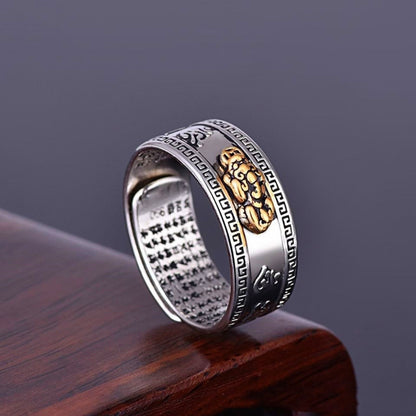 Pixiu Mantra Lucky Ring - Wealth and Protection