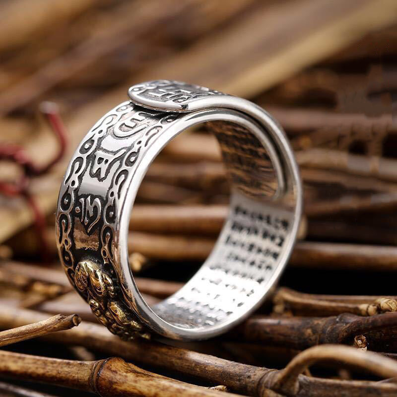 Pixiu Mantra Lucky Ring - Wealth and Protection