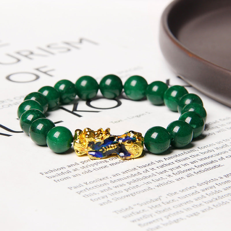 Prosperity Shield ColorChange Jade Pi Xiu Bracelet