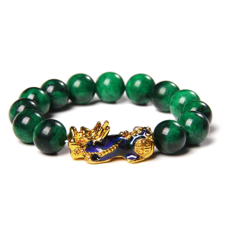 Prosperity Shield ColorChange Jade Pi Xiu Bracelet