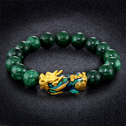 Prosperity Shield ColorChange Jade Pi Xiu Bracelet