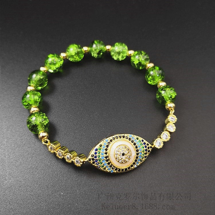 Protection EvilEye OliveZircon Bracelet