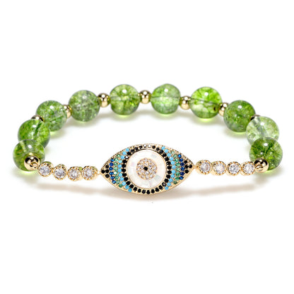 Protection EvilEye OliveZircon Bracelet