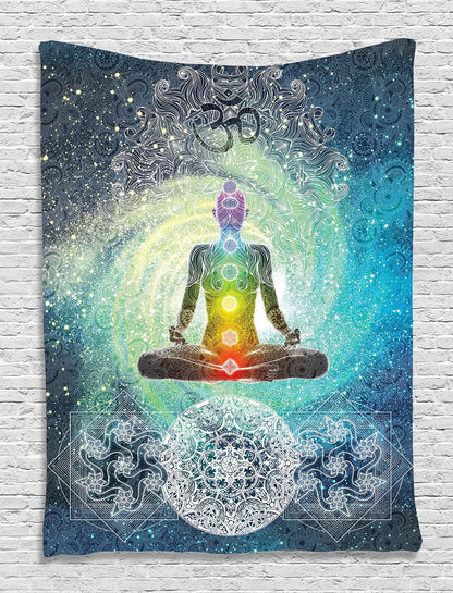 Seven Chakra Meditation Tapestry