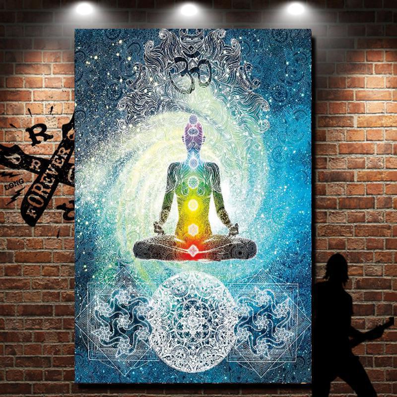 Seven Chakra Meditation Tapestry