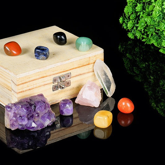 Seven Color Chakra Healing Crystal Set