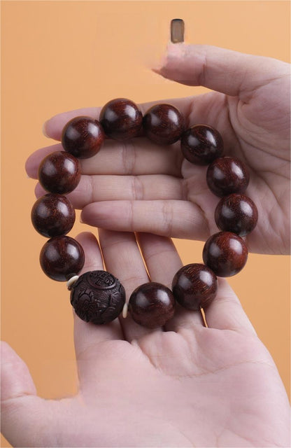 Small leaf rosewood meditation bracelet