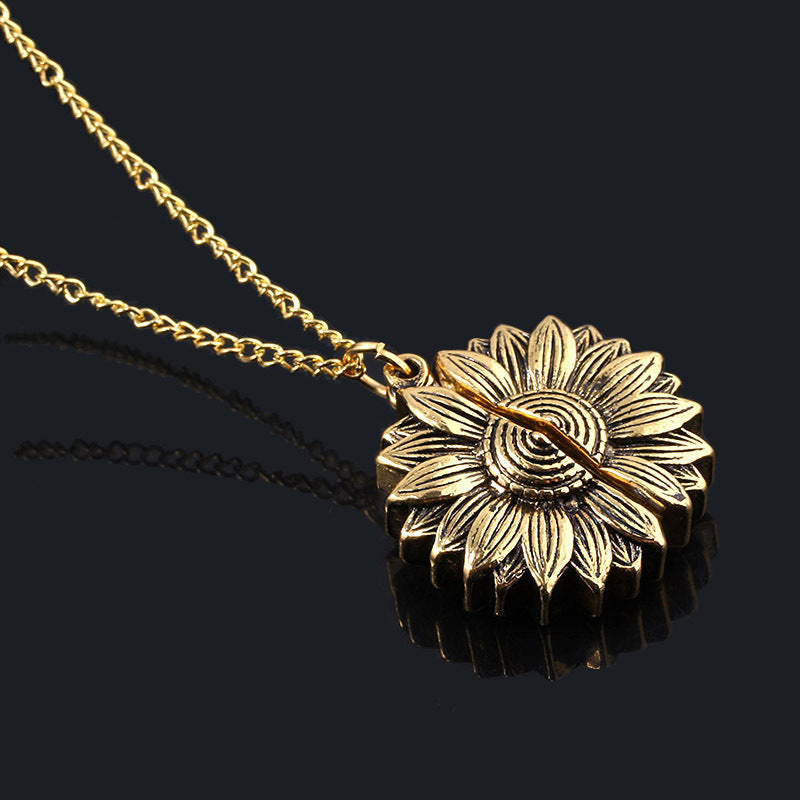 Sunshine Message Necklace - You Are My Sunflower