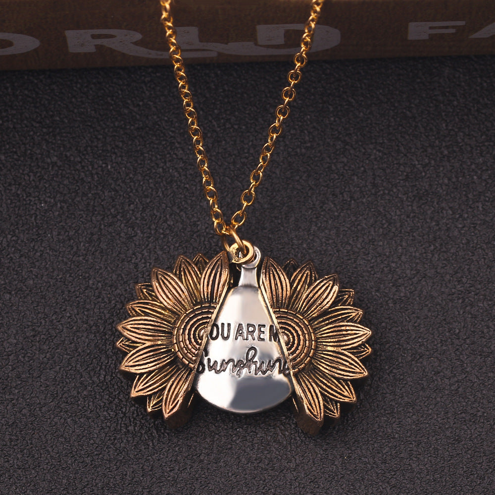 Sunshine Message Necklace - You Are My Sunflower