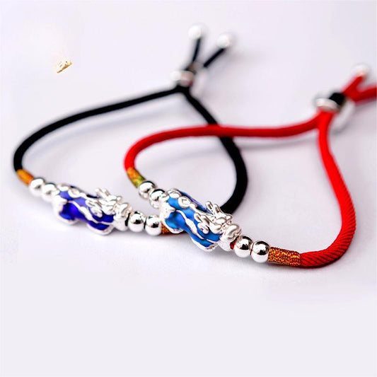 Temperature-Sensitive Color Changing Pixiu Red Rope