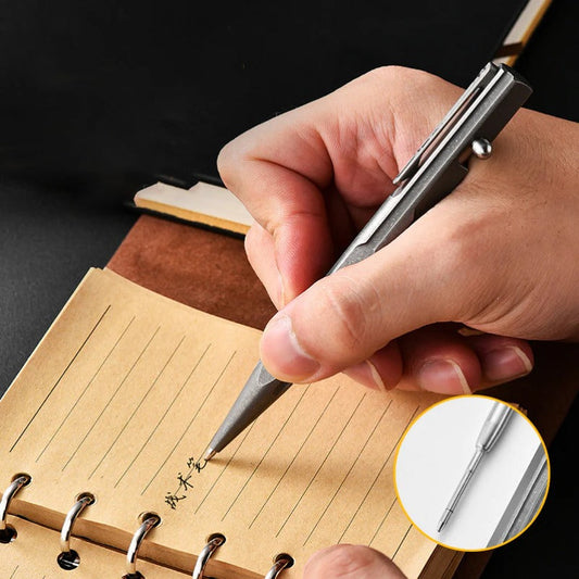 Ink Sentinel Tactical Pen in Titanium for Daily Carry and Protection