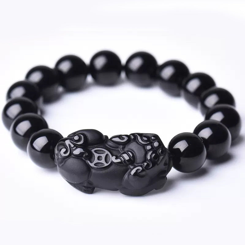 WealthGuard Lucky Obsidian PiXiu Bracelet