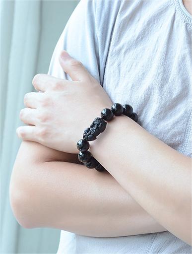 WealthGuard Lucky Obsidian PiXiu Bracelet