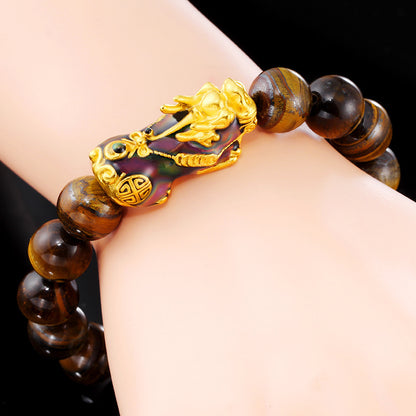 Yellow Tiger's Eye Pixiu Bracelet