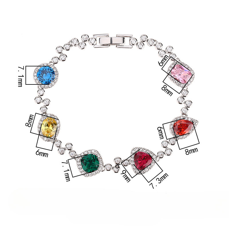 Light of Happiness Light Luxury Full Diamond Candy Retro Bracelet